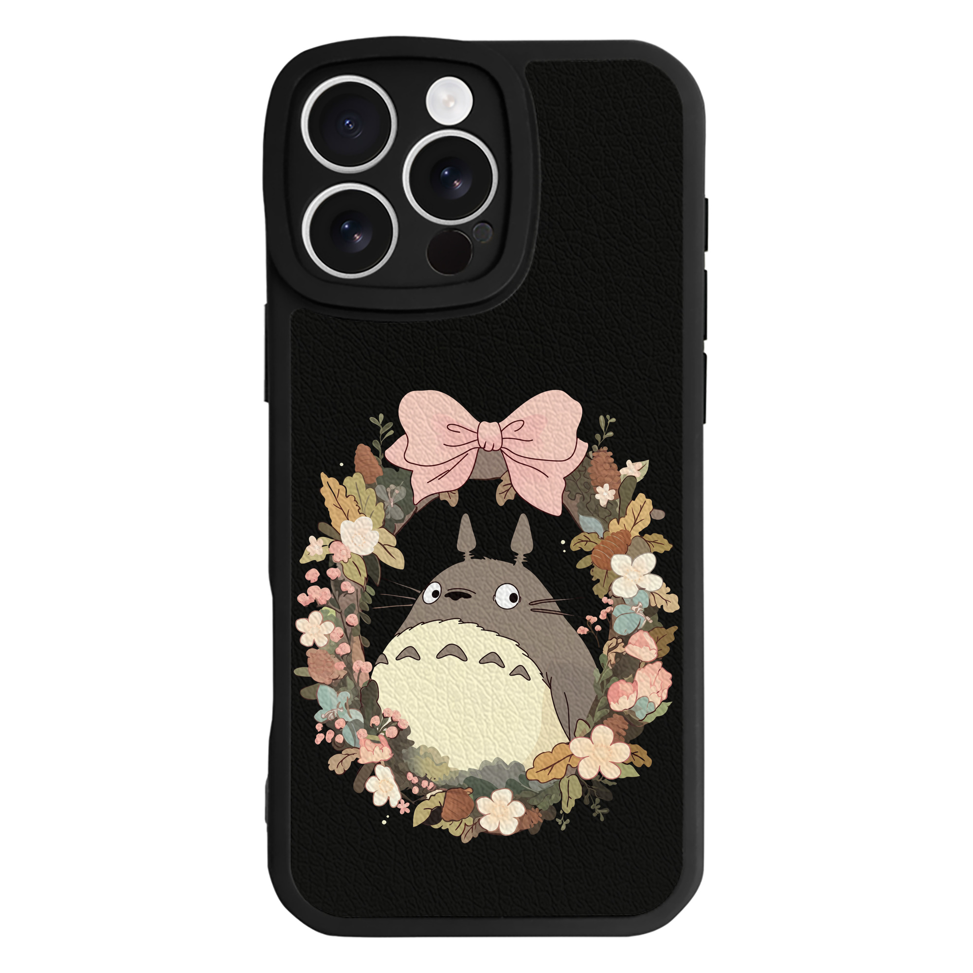 （画像用） となりのトトロ 草壁メイ 草壁サツキ My Neighbor Totoro Satsuki Kusakabe Mei Kusakabe 【iPhone 16シリーズ対応】シリコンスマホケース（レザー調） 材質：シリコン